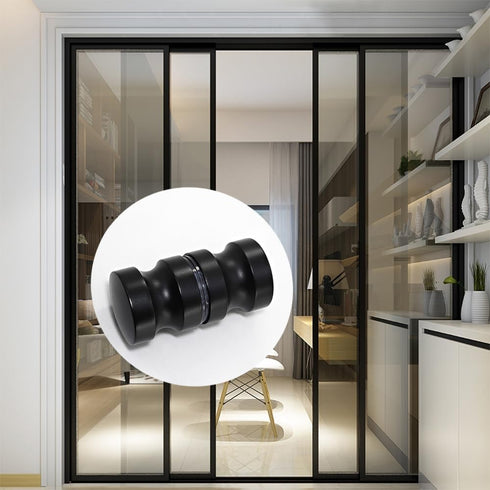 YIDELAI Glass Door Handle, 2.4 inch Aluminum Alloy Single Hole Handle for Shower Room