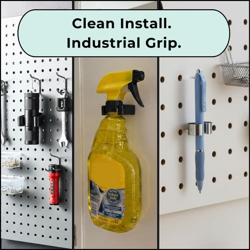 20 pack, 3/8-5/8 Inch 225-S, (20) Spring Clip, Wall Mounted Grip Clip, Holds Diameter with Screws, Pipe, Tool Holder