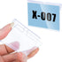 Meetory 50 PCS Clear Plastic Label Holders for Wire Shelf, Clip On Labels for Storage Bins and Merchandise Display