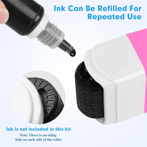 ZASZO 2 Pack Identity Theft Protection Roller Stamp, Protect Your ID Theft Protection Roller Stamp, Confidential Stamp