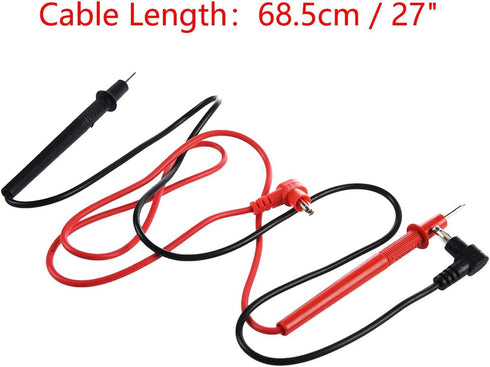 2 Pair 27inch Long Multimeter Test Lead Probe Wire Cable with Banana Plug for DC Power Supply