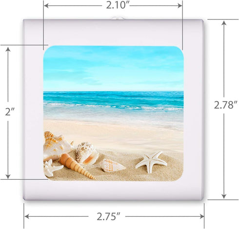 Dimmable Art Plates Plug in LED Night Light with Dusk to Dawn Auto Sensor, Adjustable Brightness, Warm Light, Auto