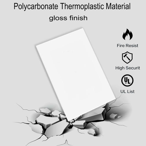 Screwless Blank Wall Plates, 1-Gang Electrical Cover Plate, Unbreakable Thermoplastic Faceplate (10 Pack)
