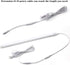 T5 T8 LED Tube Connector Cable Wire, 8 Inch Double Male to Male End Extension Cord, 3-Pack