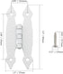 Rierdge 4 Pcs White Flush H-Hinges, Antique H-Shape Hinges for Cabinet Shutter Cupboard
