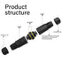 IP68 Waterproof M20 4 Pole Electrical Cable Connector for Outdoor LED Lighting, Street Lamps, 2Pcs