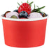 5-Ounce 50 Frozen Coppetta Dessert Cups, Disposable Ice Cream Cups - Lids Sold Separately, Sturdy, Red Paper Yogurt