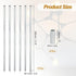 PATIKIL 6 Sets 12" M10 1mm Threaded Extension Rod, x Fine Thread Lamp Pipe with Lamp Pipe Nipples for Pendant Light