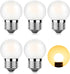 Dimmable LED 3W Small Light Bulb, 25w Equivalent, E26 Standard Screw Base, G40 Soft Warm White, Pack of 6