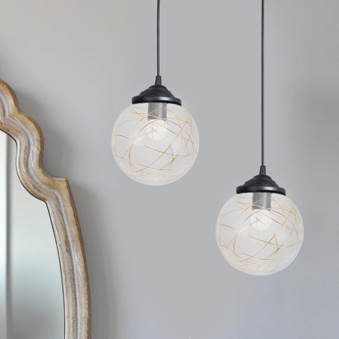 65-70mm UKCOCO Round Sphere Glass Globes for Light Fixtures Replacement Clear Bubble Glass Globe Lampshade Covers
