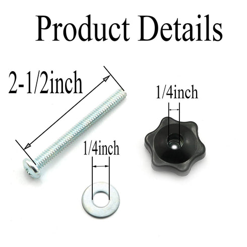 RuiLing 8 Set T-Track Knobs Kit - Hex Head Manual Nut with Full Thread Outer Bolts and Washers for DIY Projects