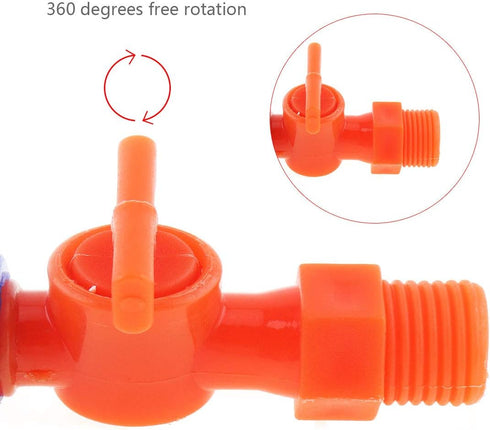 ChgImposs 1/4" Thread Flexible Water Oil Coolant Pipe Hose with Switch, Round Nozzle for CNC Machine/Milling/Lathe