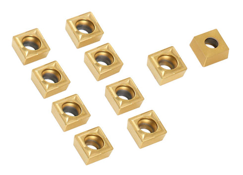Accusize Industrial Tools CCMT21.51 - Tin Coated Carbide Inserts, 10 Pcs/Box, 2100-1008x10