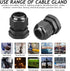 PENGLIN 1-1/4" NPT Nylon Cable Glands, IP68 Waterproof Strain Relief Connector, Adjustable Locknut (5-Pack)