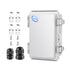 Waterproof Outdoor IP67 Junction Box with Mounting Plate, Hinged Grey Cover, Weatherproof ABS Plastic