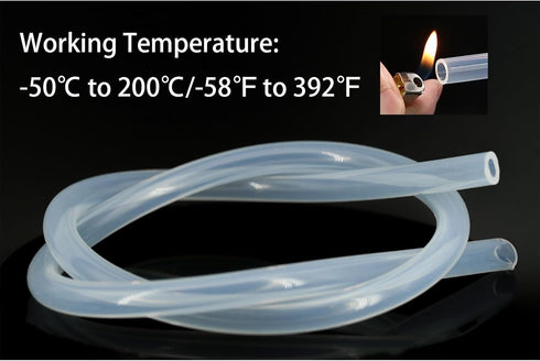 5/16" 5/16" 7/16" 32.8 Silicone Tubing ID, Food Grade ID x OD Feet Length Pure Silicone Hoses High Temp for Home