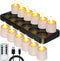 Esup Rechargeable Tea Lights Candles 12pcs Flameless Flickering Candles with Remote Control