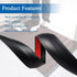 Floor Transition Strip, Self Adhesive PVC Edging Trim for Carpet & Flooring, 3.3Ft, Black