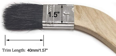 2Pcs Wooden Handle Bristle Radiator Paint Brush, 1.5 Inch Width, 375mm Total Length