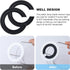 8PCS E27 to E14 Lamp Shade Adapter Rings, Black Reducer Washer 42mm to 29mm Converter Ring for Light Shade Replacement