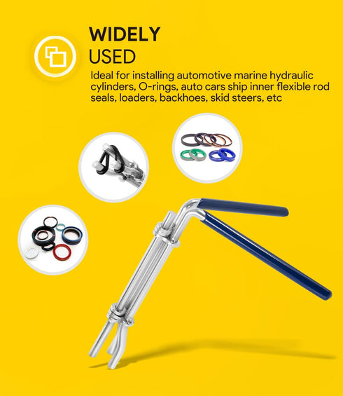 3 Pack Hydraulic Seal Installation Tools, Cylinder Piston Repair Seal Kit, U-Cup Rod Seal Installation Tool Set