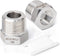TAISHER 5PCS Forging of 304 Stainless Steel Reducer Hex Bushing, 3/4" Male NPT to 1/2" Female NPT, Reducing Forging