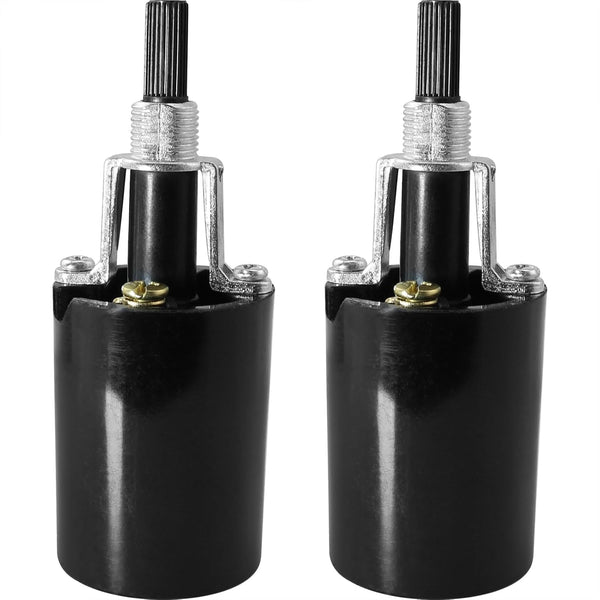 MEETOOT 2PCS Black E26 Rotary Switch Button Lamp Holder Suitable for Replacing Table/Floor