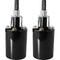 MEETOOT 2PCS Black E26 Rotary Switch Button Lamp Holder Suitable for Replacing Table/Floor
