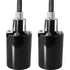 MEETOOT 2PCS Black E26 Rotary Switch Button Lamp Holder Suitable for Replacing Table/Floor