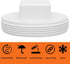 2Pack 4 Inch PVC Male Threaded Pipe End Cap, SCH40 PVC Pipe Male Thread Plug for Plumbing Water Line