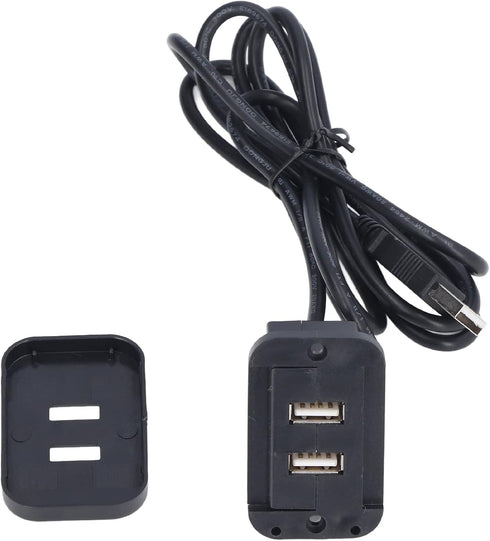MUNEFE 5V Double USB Charge Station, Sofa Recessed USB Power Hub Wiring Board, Power Outlet Socket for Household