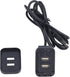 MUNEFE 5V Double USB Charge Station, Sofa Recessed USB Power Hub Wiring Board, Power Outlet Socket for Household