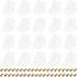 uxcell 50Pcs 90 Degree Plastic Corner Braces with Cover Cap, 17.2x21x21mm Nylon