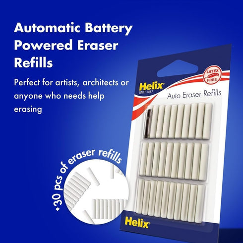 Helix 19071 Pack of 30 Automatic Eraser Refills