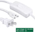 MECCANIXITY T5 T8 LED Tube Power Extension Cable with On/Off Switch, 5M Length Wire