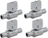 LD Valve, 1/4 Turn Pex Straight Toilet Stop Valve, 1/2-in PEX x 1/2-in PEX, Quarter Turn LF Brass Chrome Plated