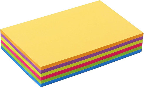 Sticky Notes 4x6, 6 Color Bright Colorful Sticky Pad, 6 Pads/Pack, 45 Sheets/Pad Self-Sticky Note Pads