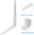 Hordion 12 Pack 8 Inch, (8" 6") White Shelf Brackets Heavy Duty L Bracket Right Angle Bracket Wall Mount Corner Brace