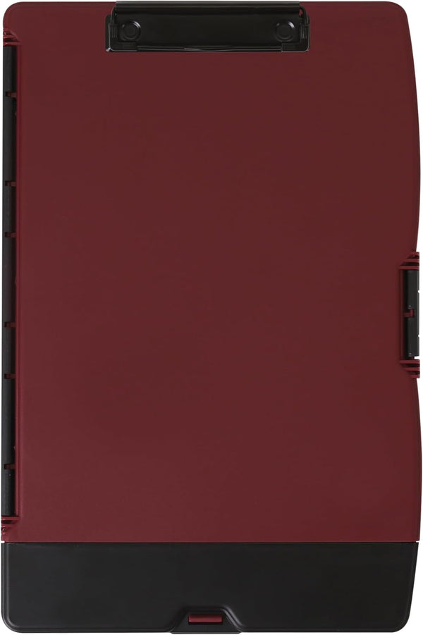 Dexas Folio Clipcase Professional Storage Clipboard with Pen Compartment, 9.75 x 14.75, A4, Merlot, Ideal for Teachers