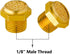 Quickun Pneumatic Muffler Silencer, 1/8” Male Thread Brass Air Exhaust Muffler (Pack of 3)
