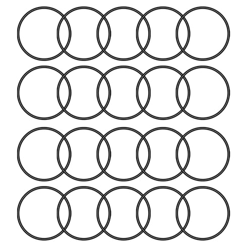 50Pcs Buna-N O-Ring Metric Nitrile Rubber Round Sealing Gasket for Plumbing, Faucet Repair, Black Tone (ODxIDxW)