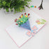 Flower Bouquet Pop Up Greeting Cards - 4 Pack Assorted Laser Cut Tulip, Sunflower, Orchid, Carnation for Gifts