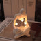ITOWNKN Reading Sculptures Tulip Lamp,Thinker Statue Figurine Battery Powered Night Light,Modern Abstract Home