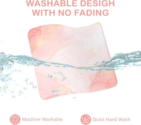 Mouse Pad with Stitched Edge, Multiple Patterns, Non-Slip Rubber Base, Washable Lycra Cloth for Gaming