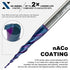 Spiral Tapered Ball Nose Router Bit for CNC: 4.82 Deg, 1 mm Tip Dia, 2 Flute, 1/4 inch Shank for Wood Carving