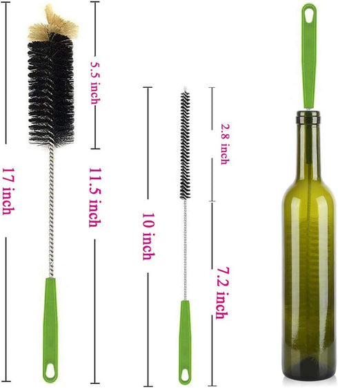 Bottle Brush and Straw Cleaning Brush, Long Handle for Cleaner Bottles, Baby Bottles, Cups, and More