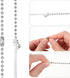 Tucnoeu 4 3mm Pcs Pull Chain String Extension with Connector, Extra Long Rust Proof Fan Pull Chain Extension