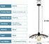 KOSTA 14.4 Inch, E26, Bulb 2-Pack Industrial Pendant Lights, Black Hanging Ceiling Lights with Metal Cage for Kitchen