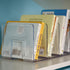 YAGELI Clear Acrylic Desk File Sorter, 3 Sections Purse/Handbag Organizer, Mesh Folder for Office Supplies (2 Pack)