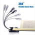 4 Pack 4 TEECOO Music Stand Lights, Eye Caring Clip-on Piano Light, USB & AAA Battery Operated, LED Book Reading Lamps